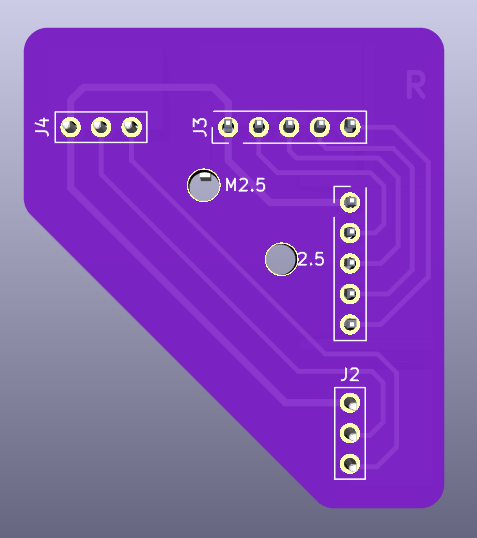Front view of the JST breakout board showing the connector placement and overall PCB layout.