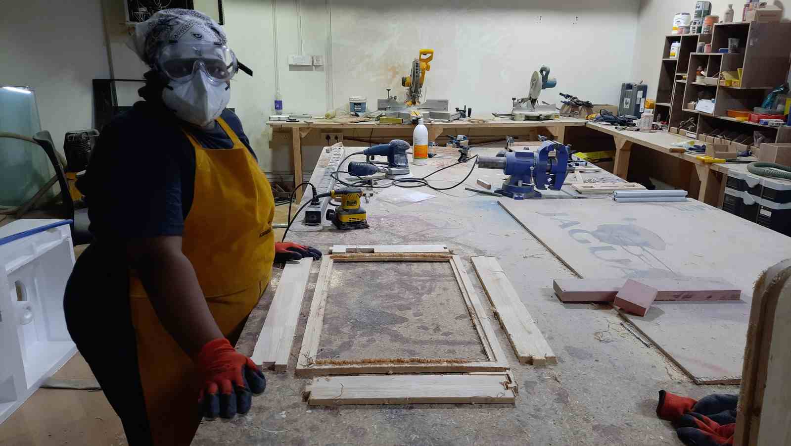 The side panels after routing. The parts were ready for sanding, cleaning, and final assembly.