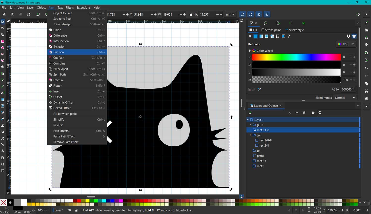 drag and drop into inkscape