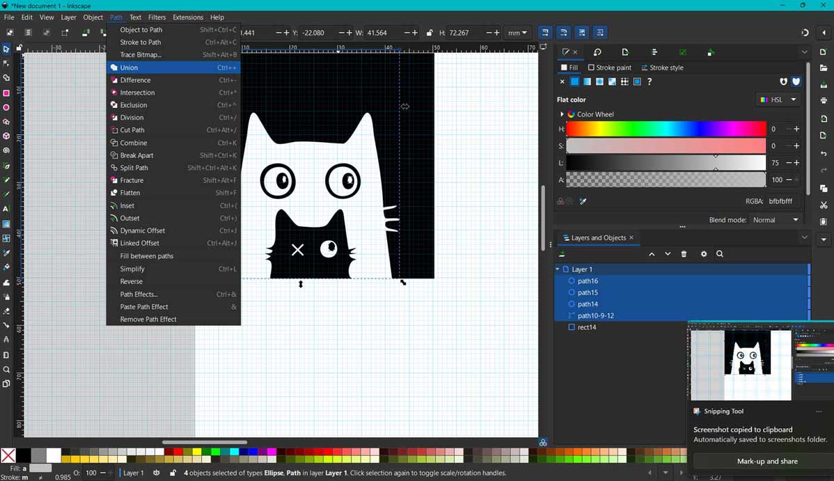 drag and drop into inkscape
