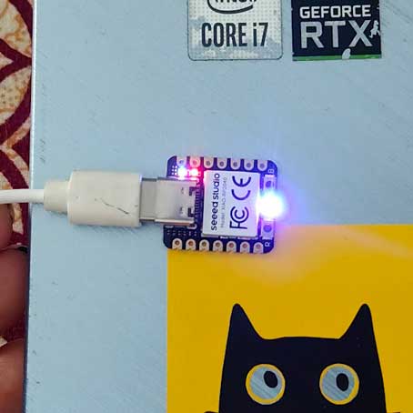 The chip is connected