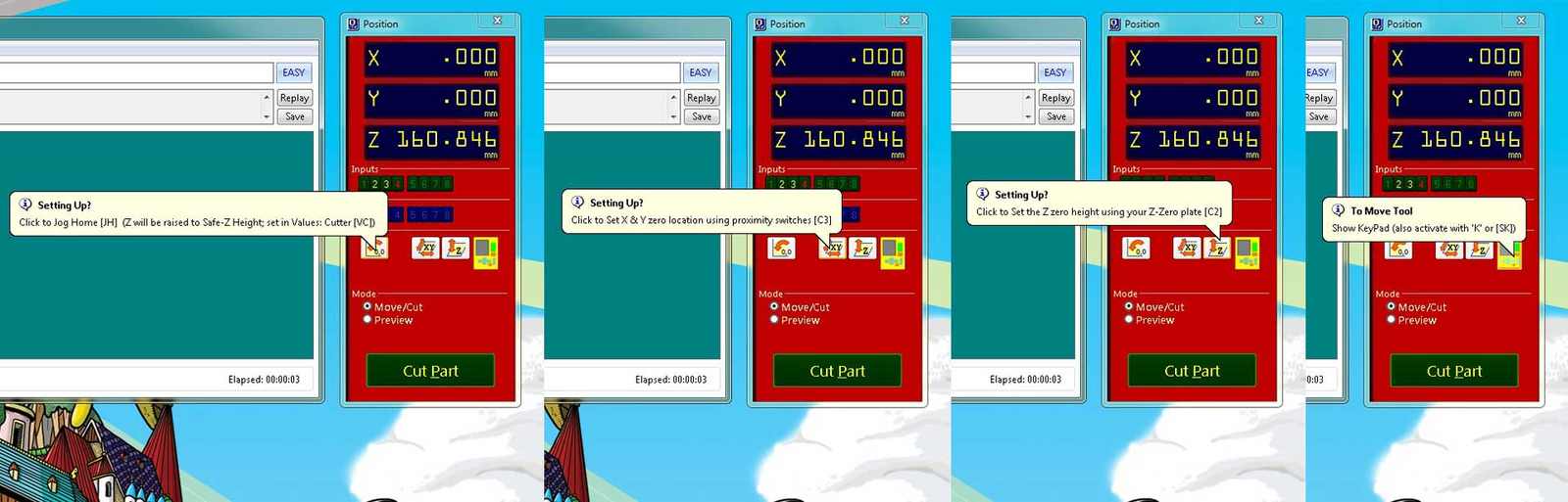 These are the controls. The X and Y positions have to be set first.