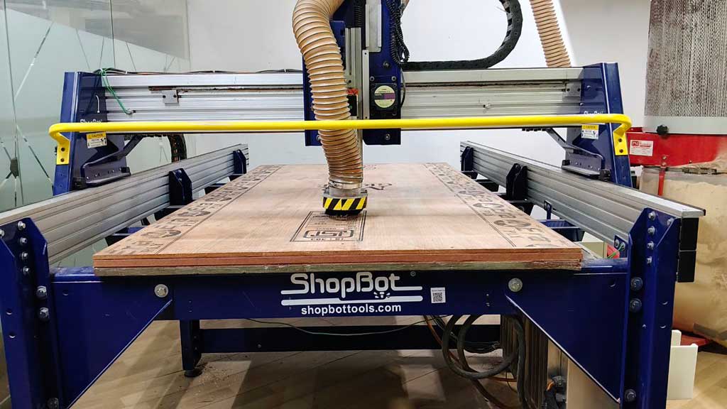 This machine is considered to be the OG machine for routing. The longer side is the X axis and the other side is the Y axis. Z is the up and down motion.