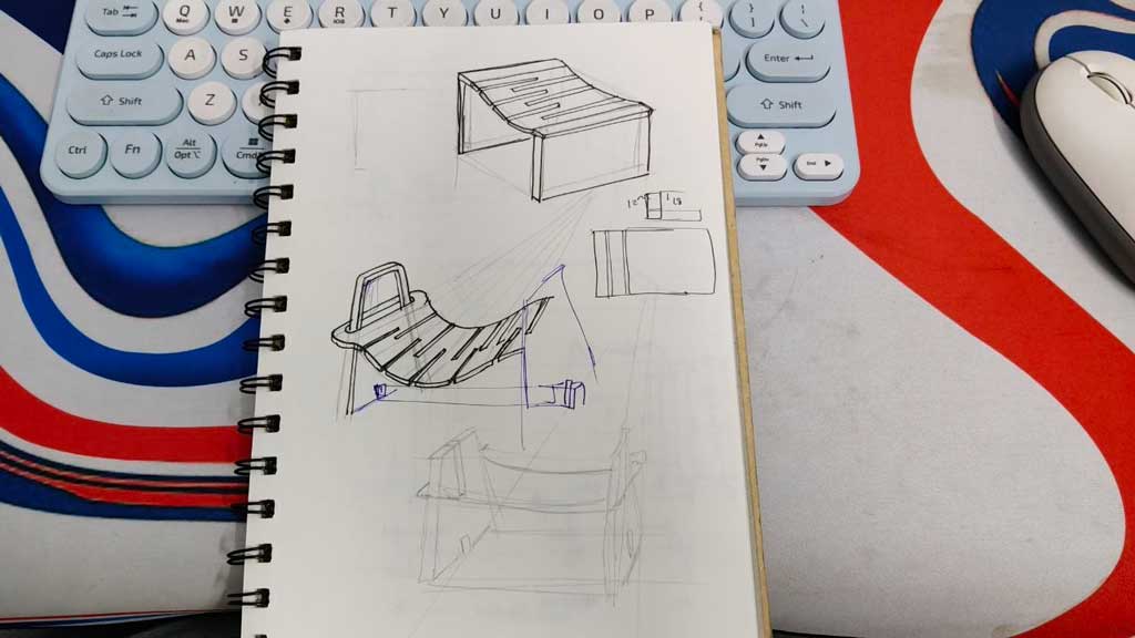 Inital sketch for a cat stand