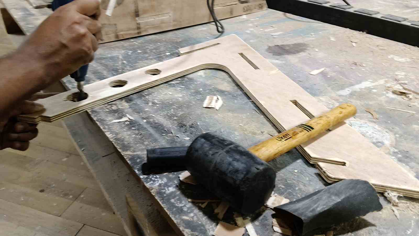 Used a Dremel to cut the holes.