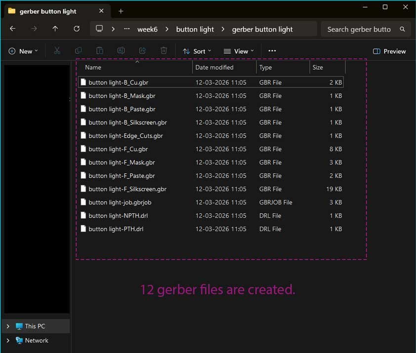 12 Gerber file are added to that folder