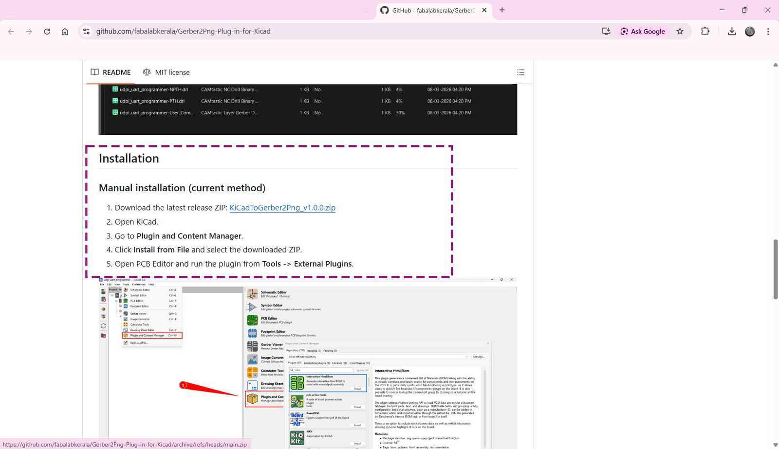  Download the zip file.