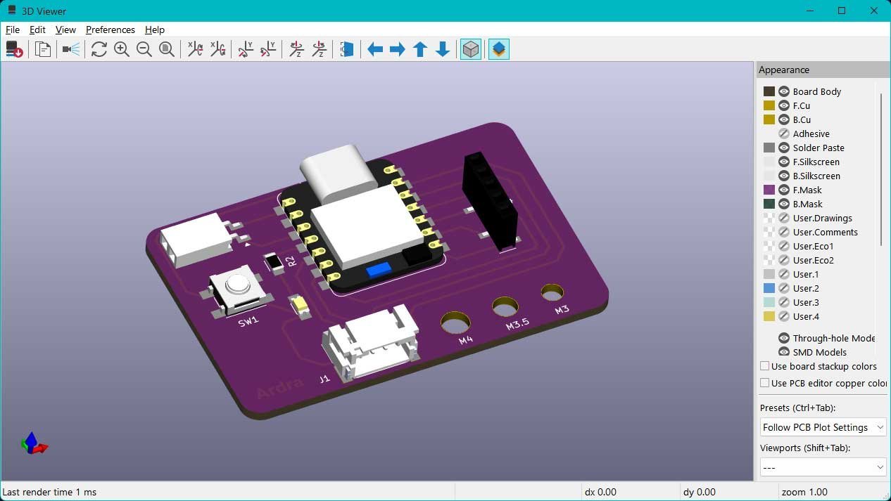 PCB editor view