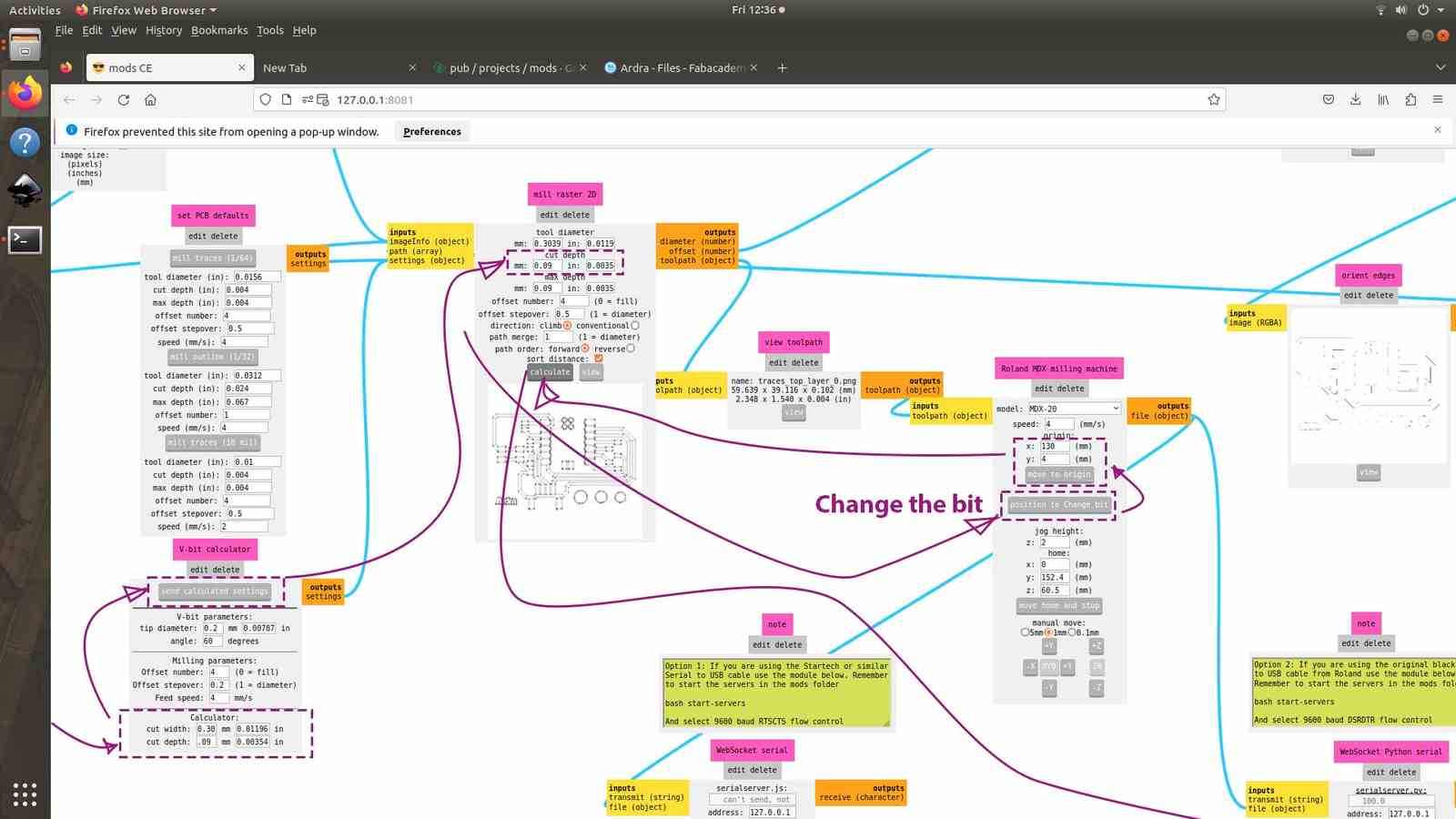 Set cut depth to 0.09mm and adjust X and Y origin values