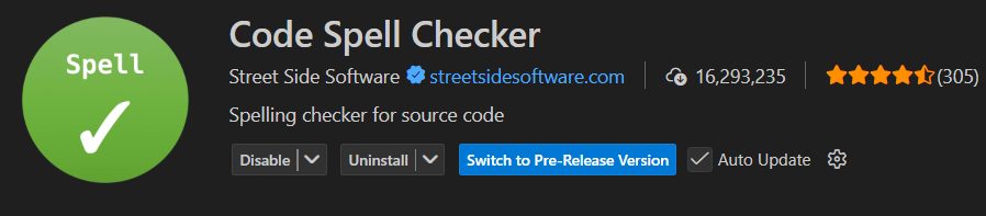 Code Spell Installation