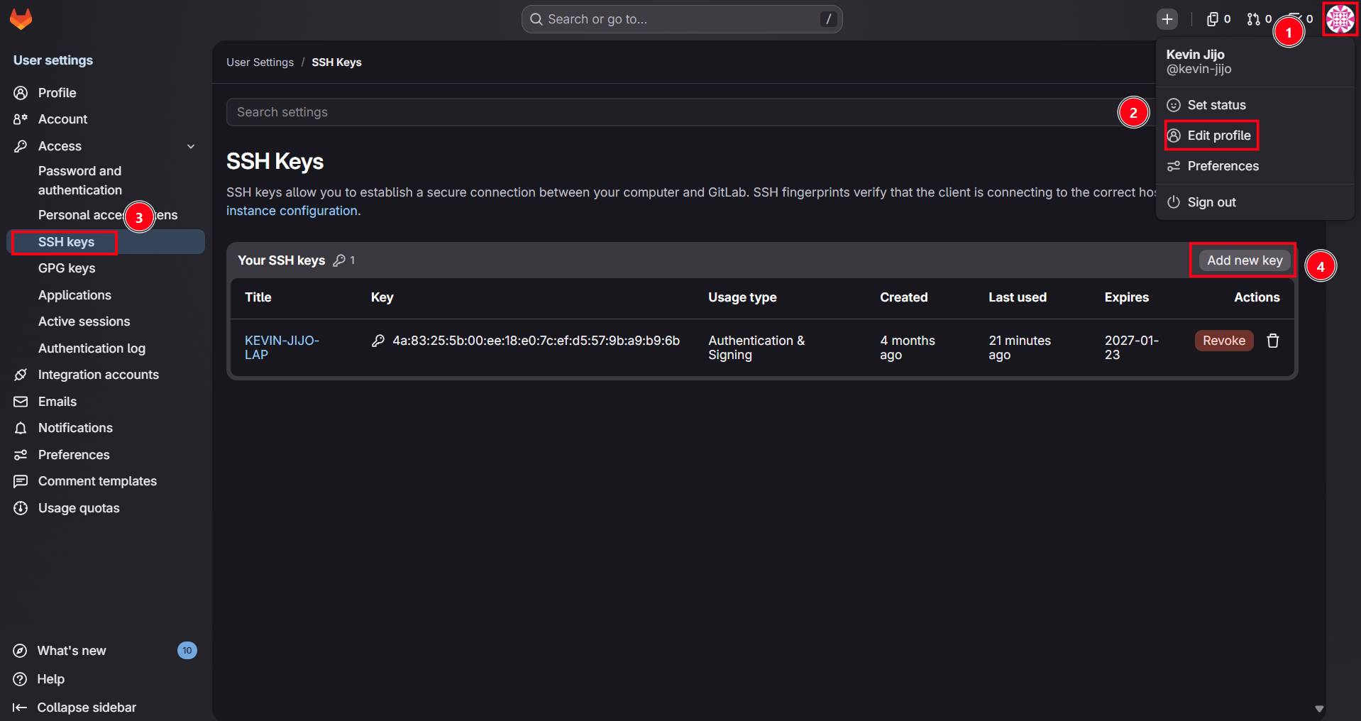 Copying contents of public key