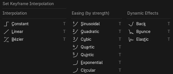Interpolation options