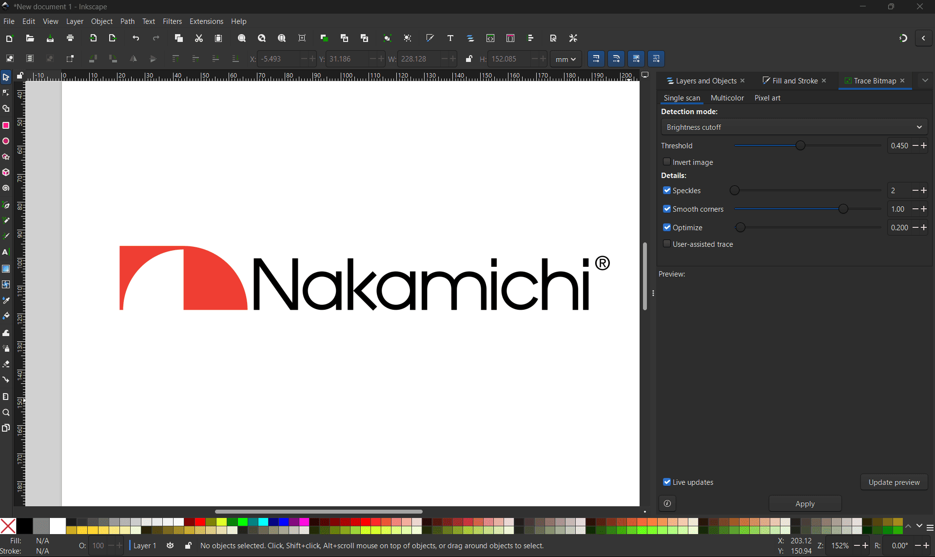 Converted Nakamichi logo outline