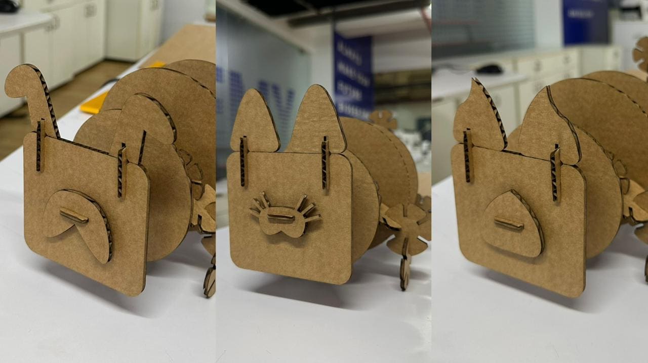 Interchangeable animal face variation