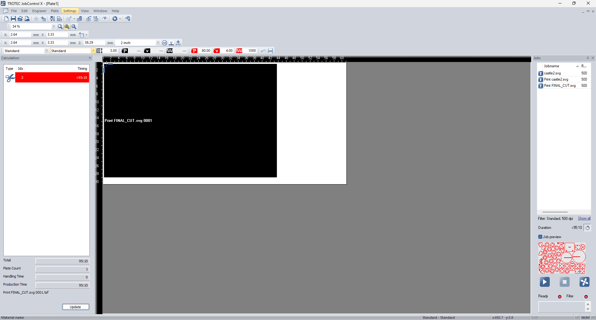 Trotec JobControl Workspace