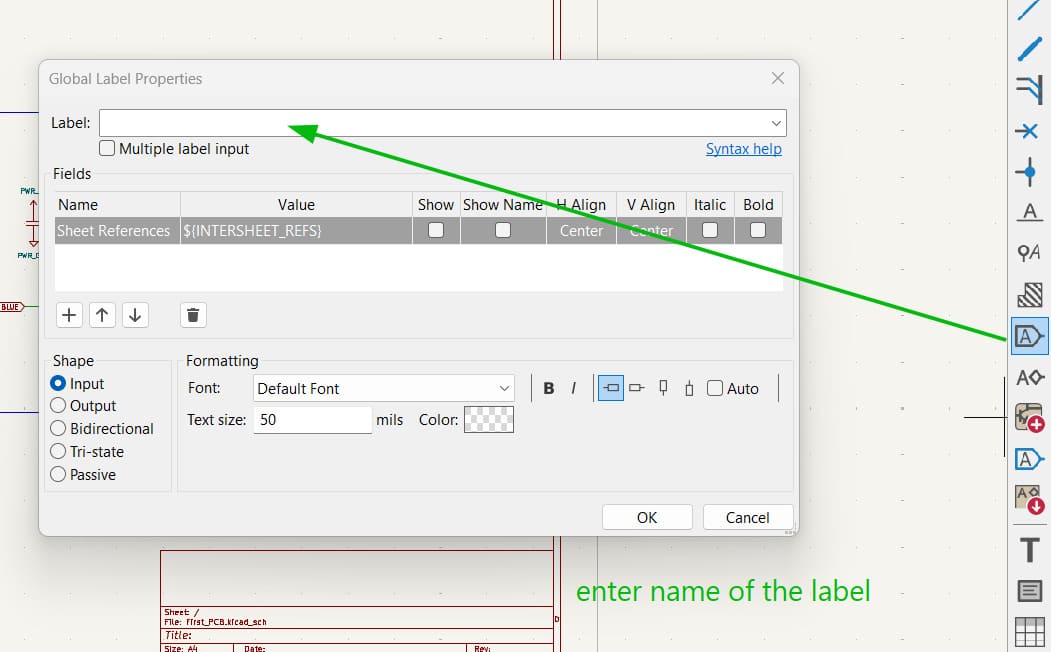 Schematic editor view