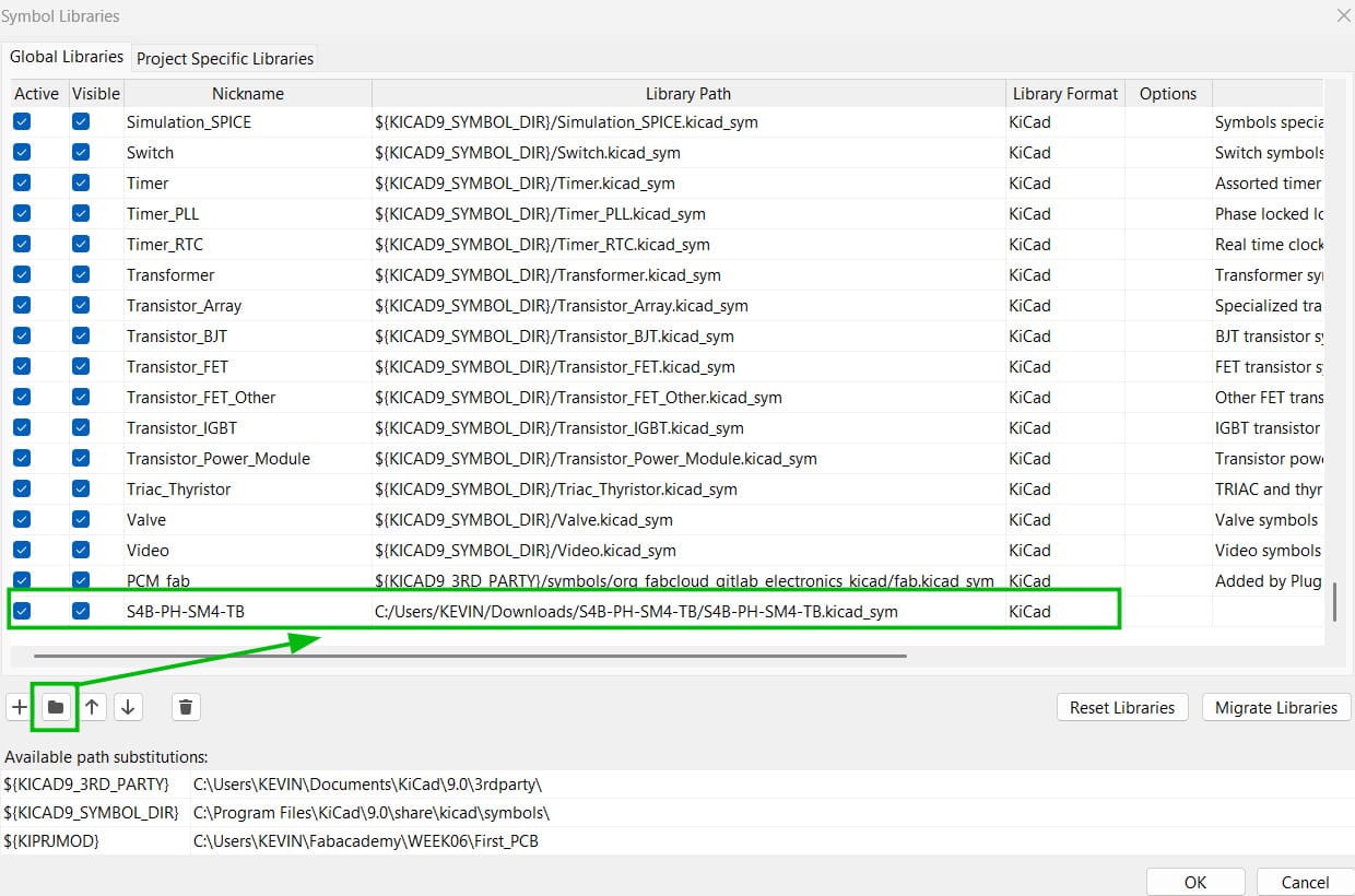KiCAD manage footprint libraries