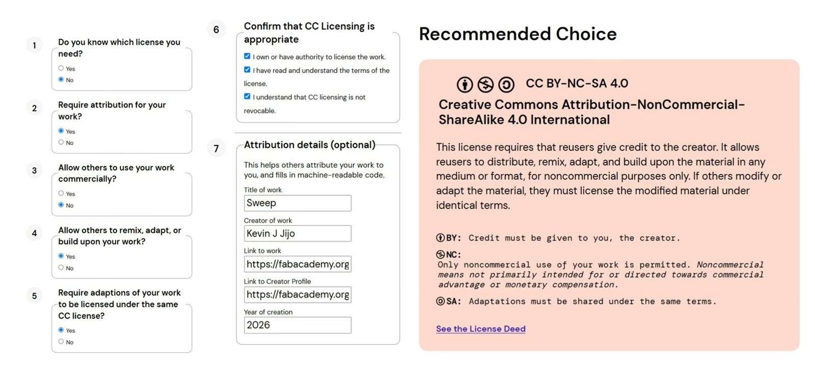 Creative Commons License Chooser