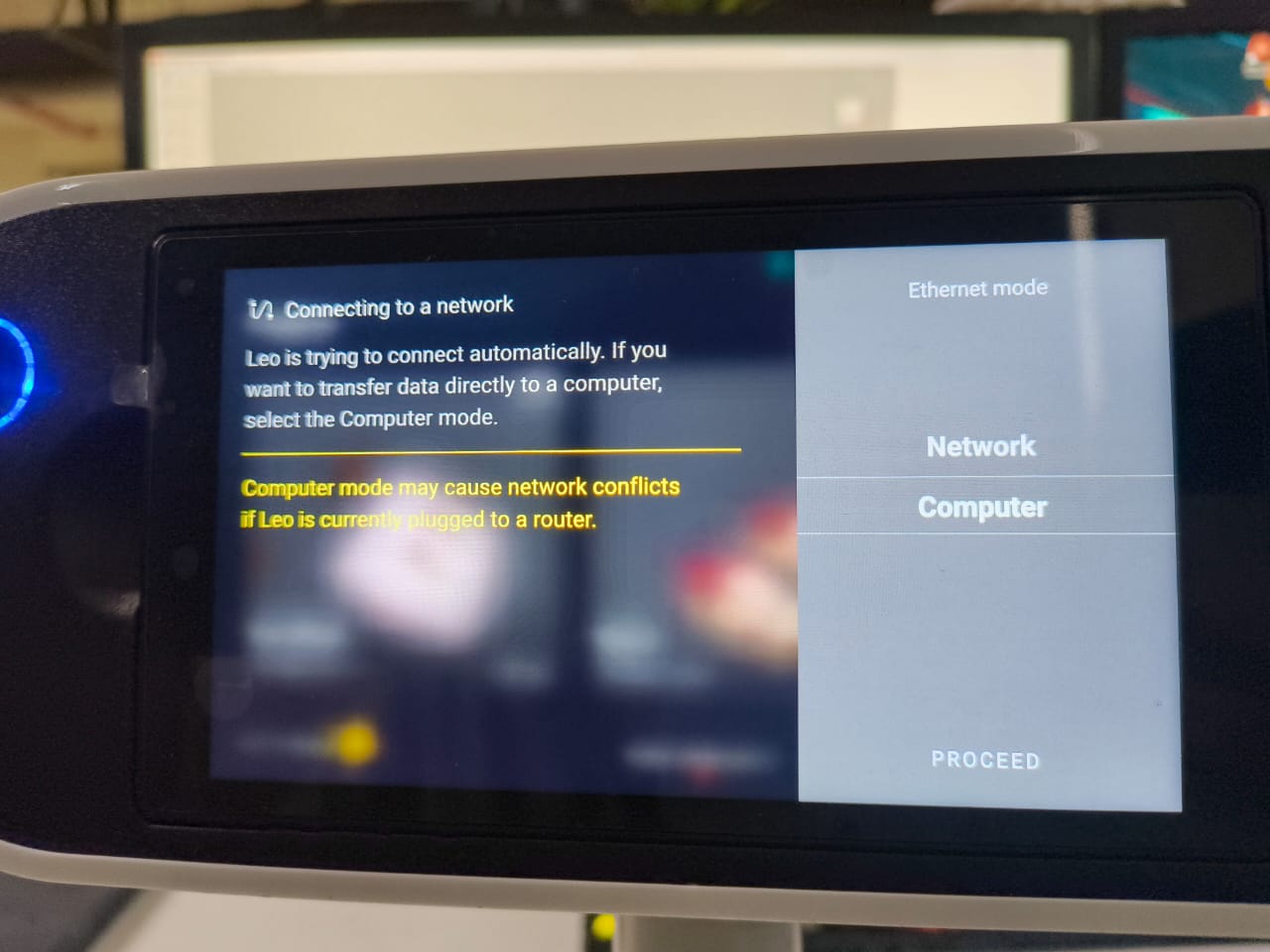 3D Scanner connection settings