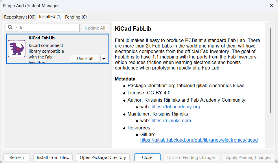 KiCad FabLab library setup