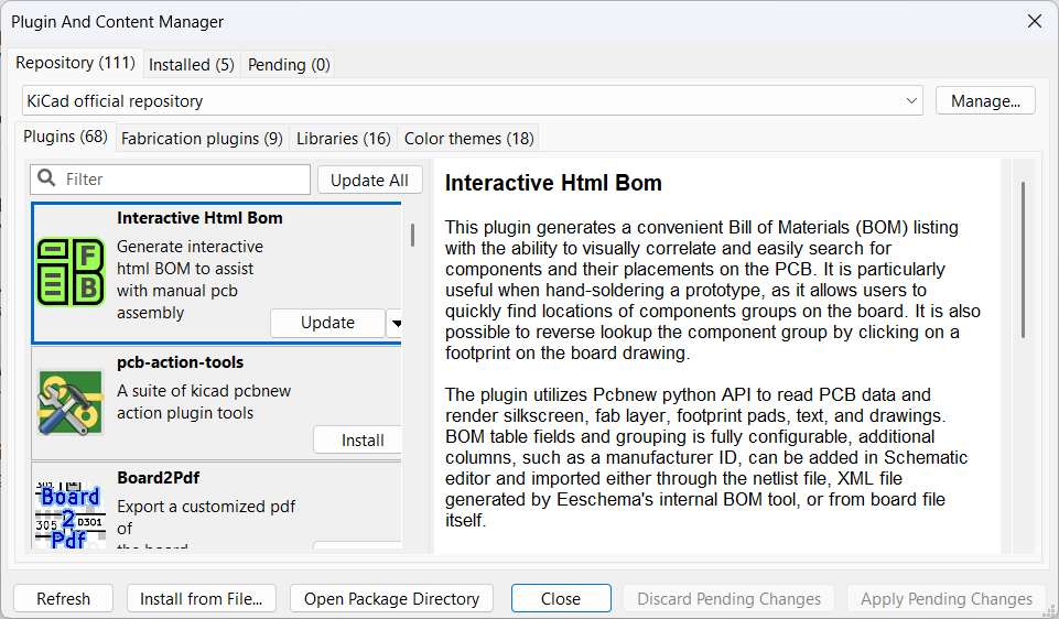KiCad Plugin and Content Manager
