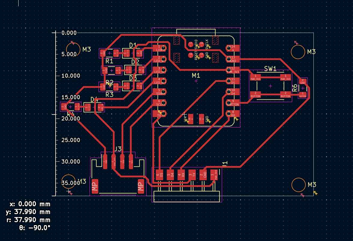 Measuring the board height in KiCad