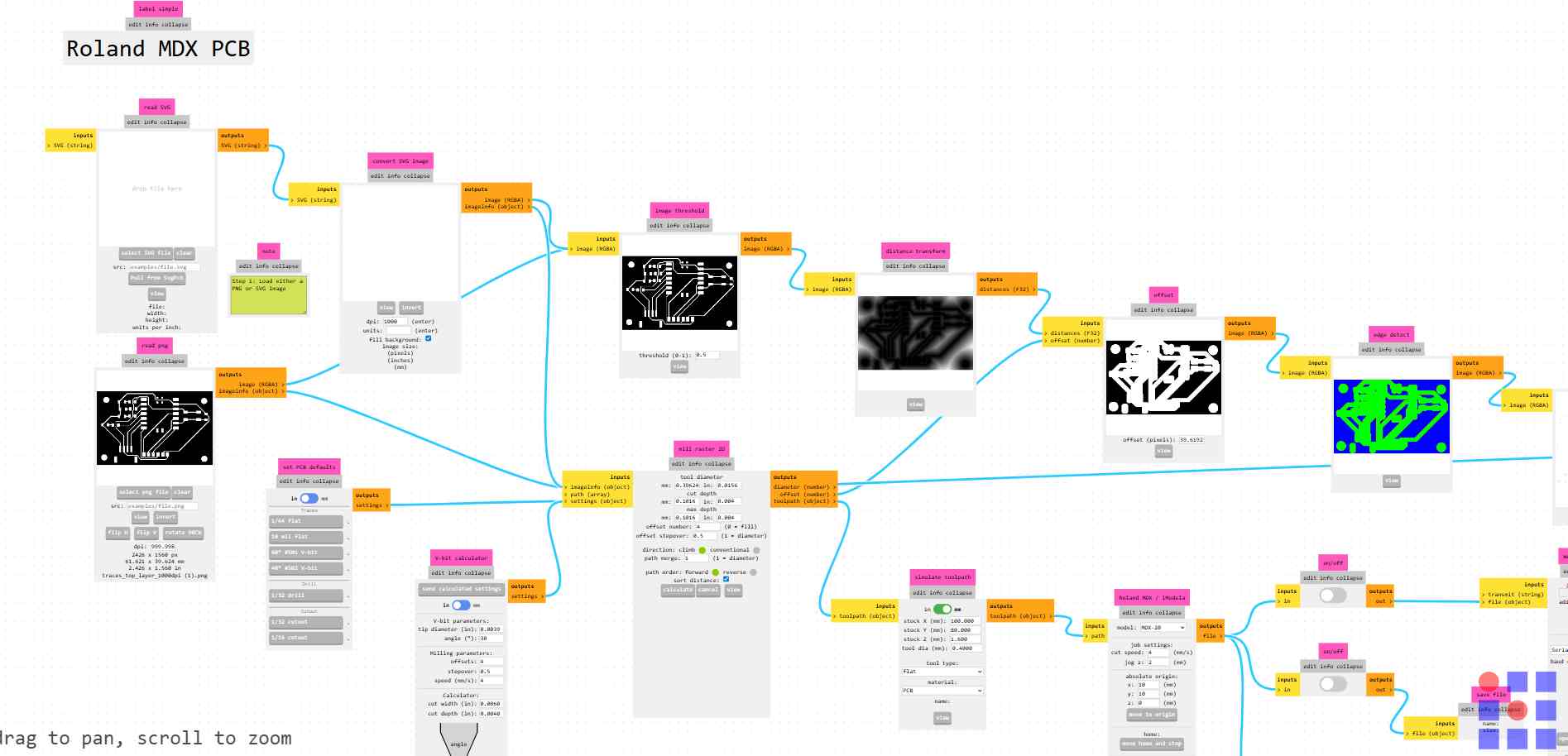 Calculated toolpath preview in Fab Mods