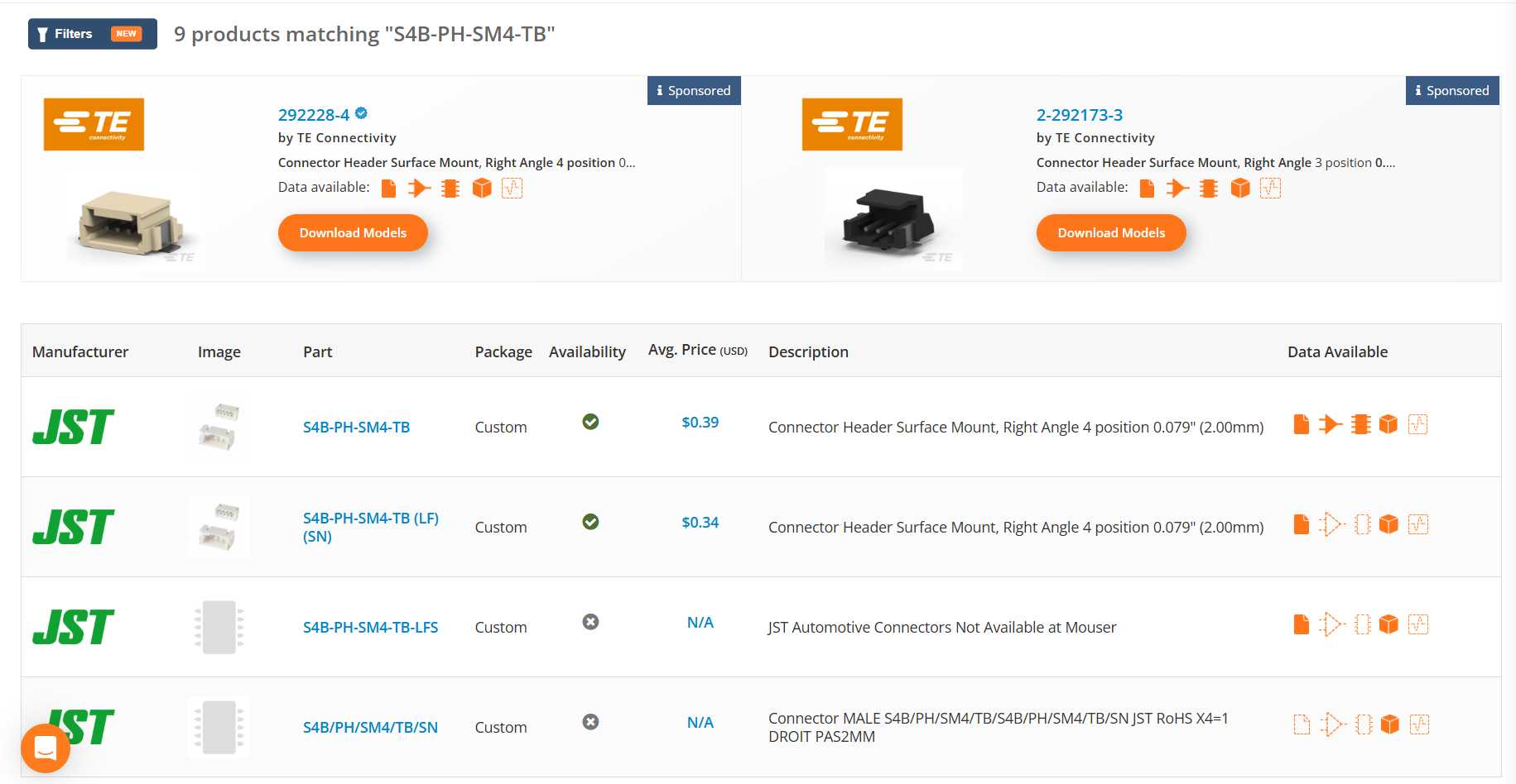 Searching for the component on SnapMagic