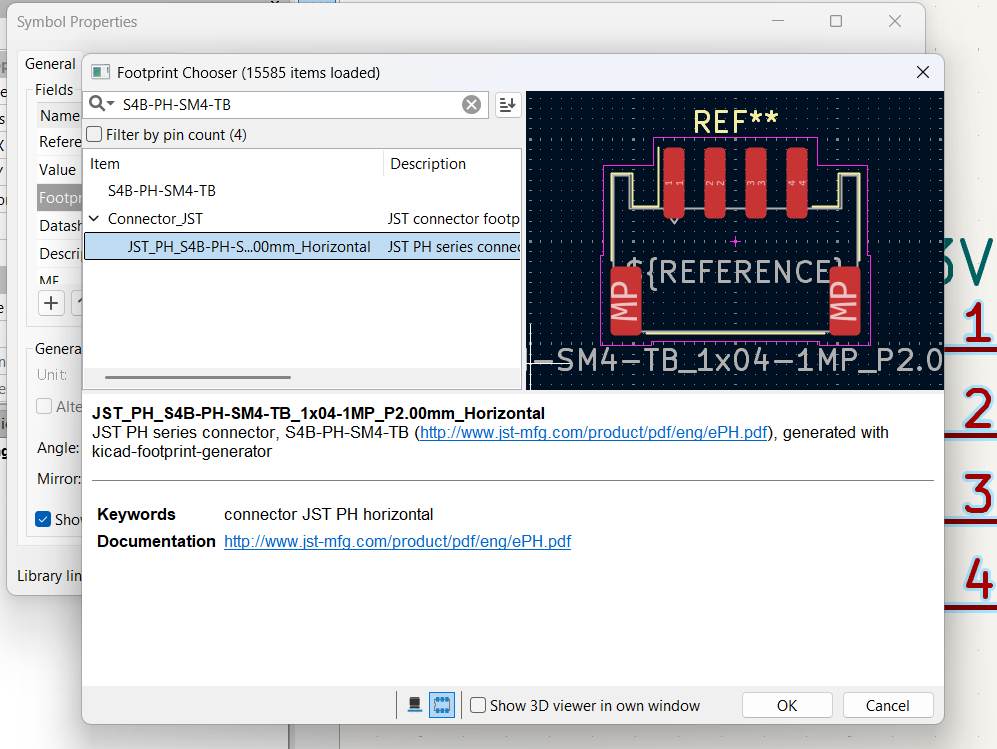Selecting the S4B-PH-SM4-TB component from the library browser
