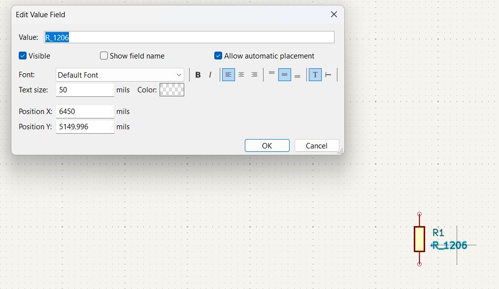 KiCad Symbol Properties dialog