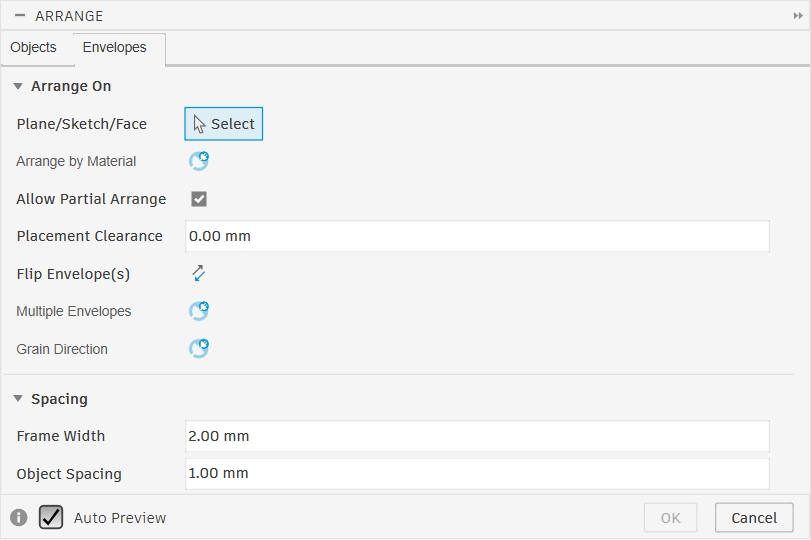 Arrange step 1 - first panels laid flat
