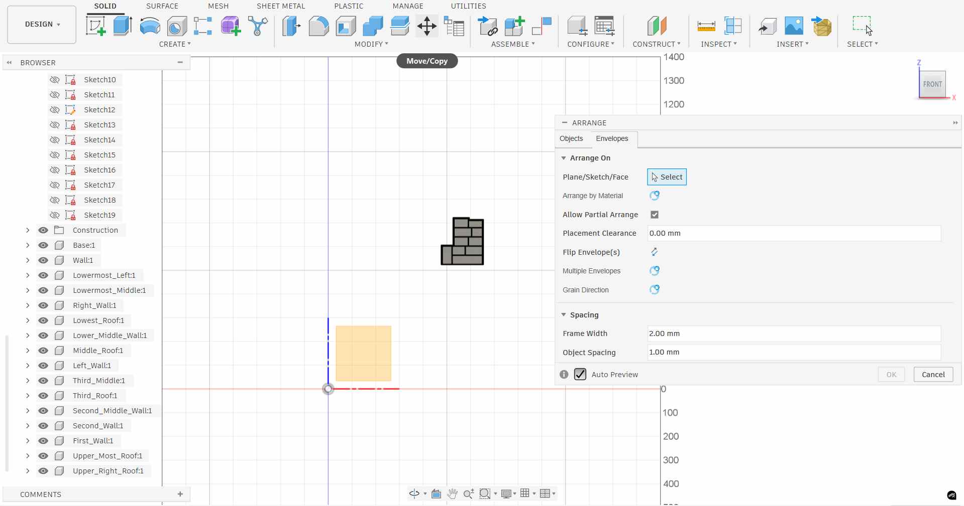 Arrange step 2 - more panels added