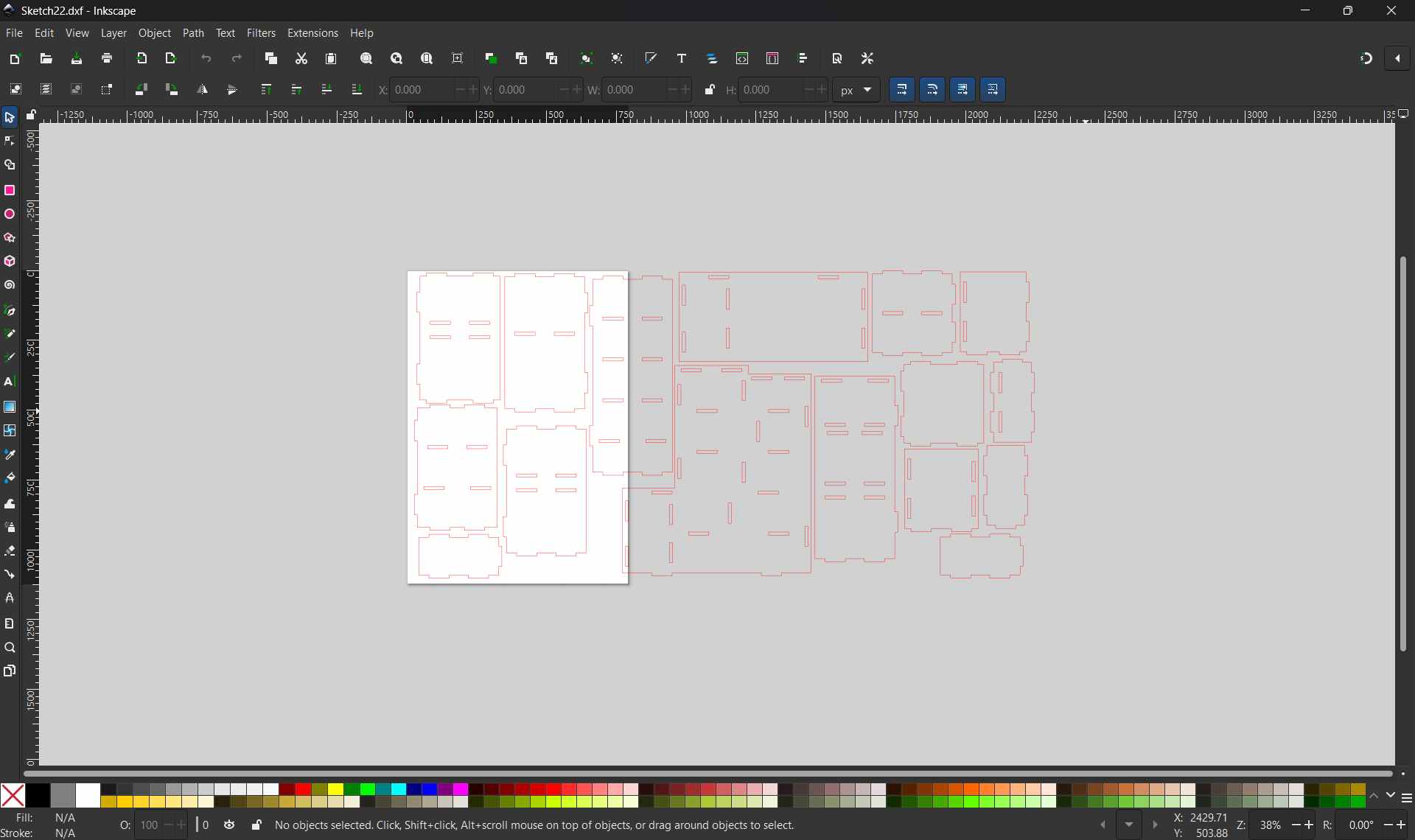 SVG imported into Inkscape with canvas resized to fit all panels