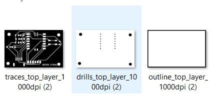 Mods CE read PNG module showing the loaded PCB trace image with dimensions and DPI information