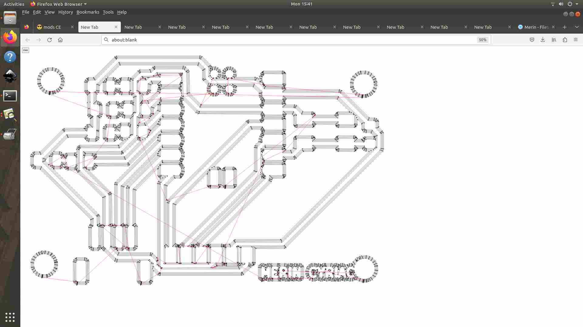 Mods CE Roland MDX output module showing port settings and the Send File button ready to transmit the toolpath