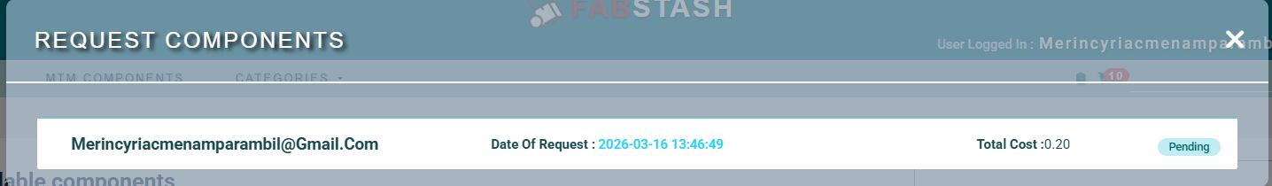 SMD LED component from FabStash — 0402 red LED with 1.8–2.2 V forward voltage