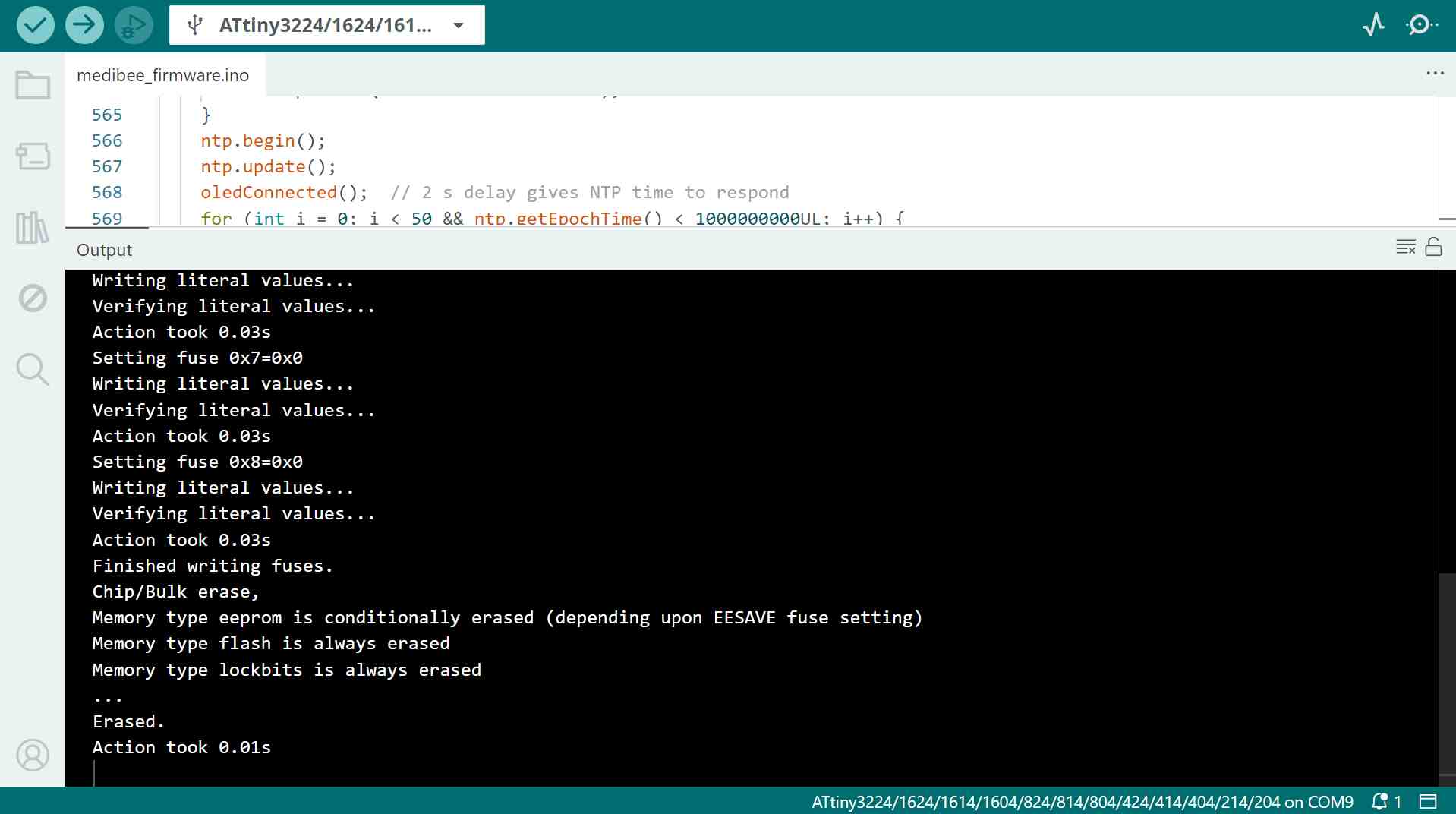 Arduino IDE Tools menu