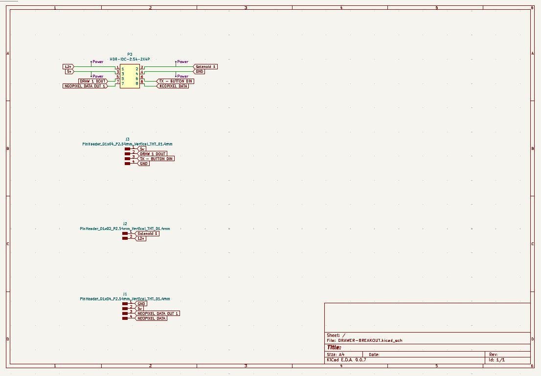 Drawer board schematic