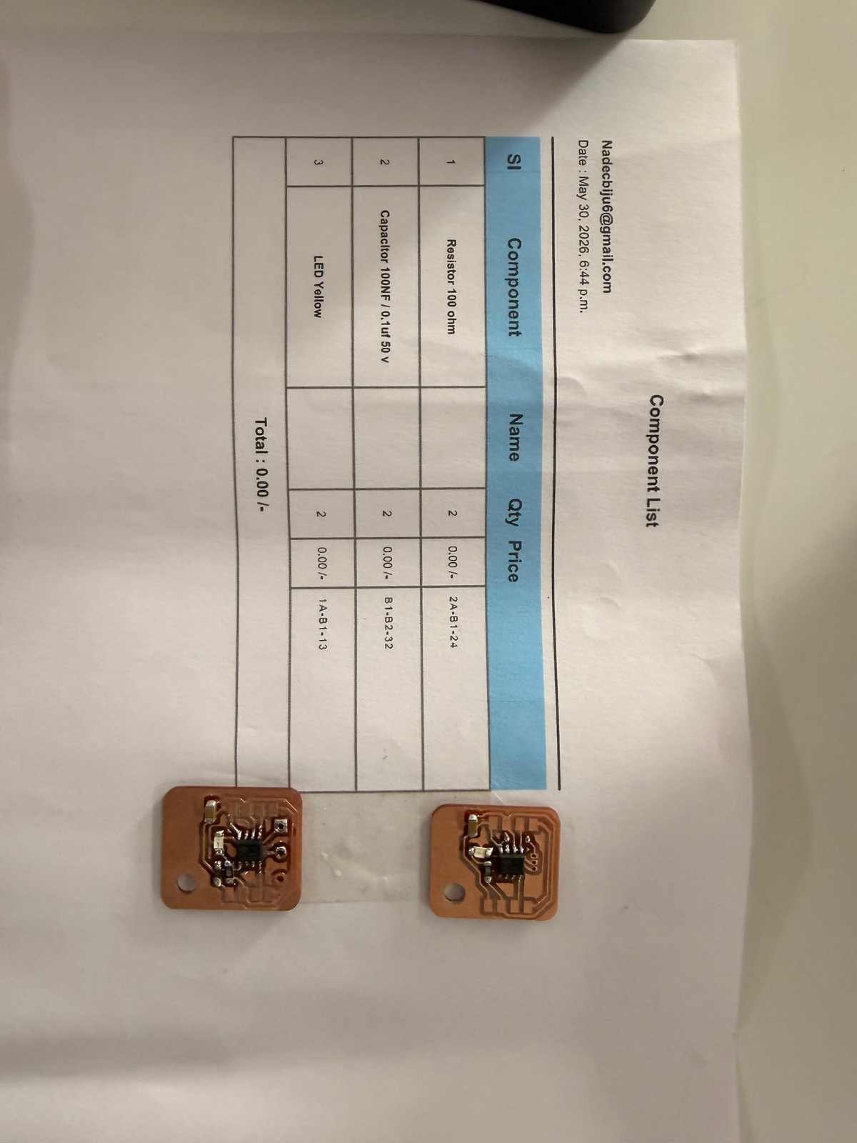 NEOBUTTON board soldered
