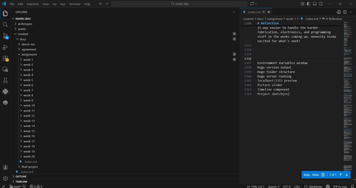 Hugo folder structure in VS Code