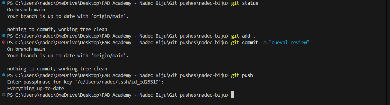 git push output