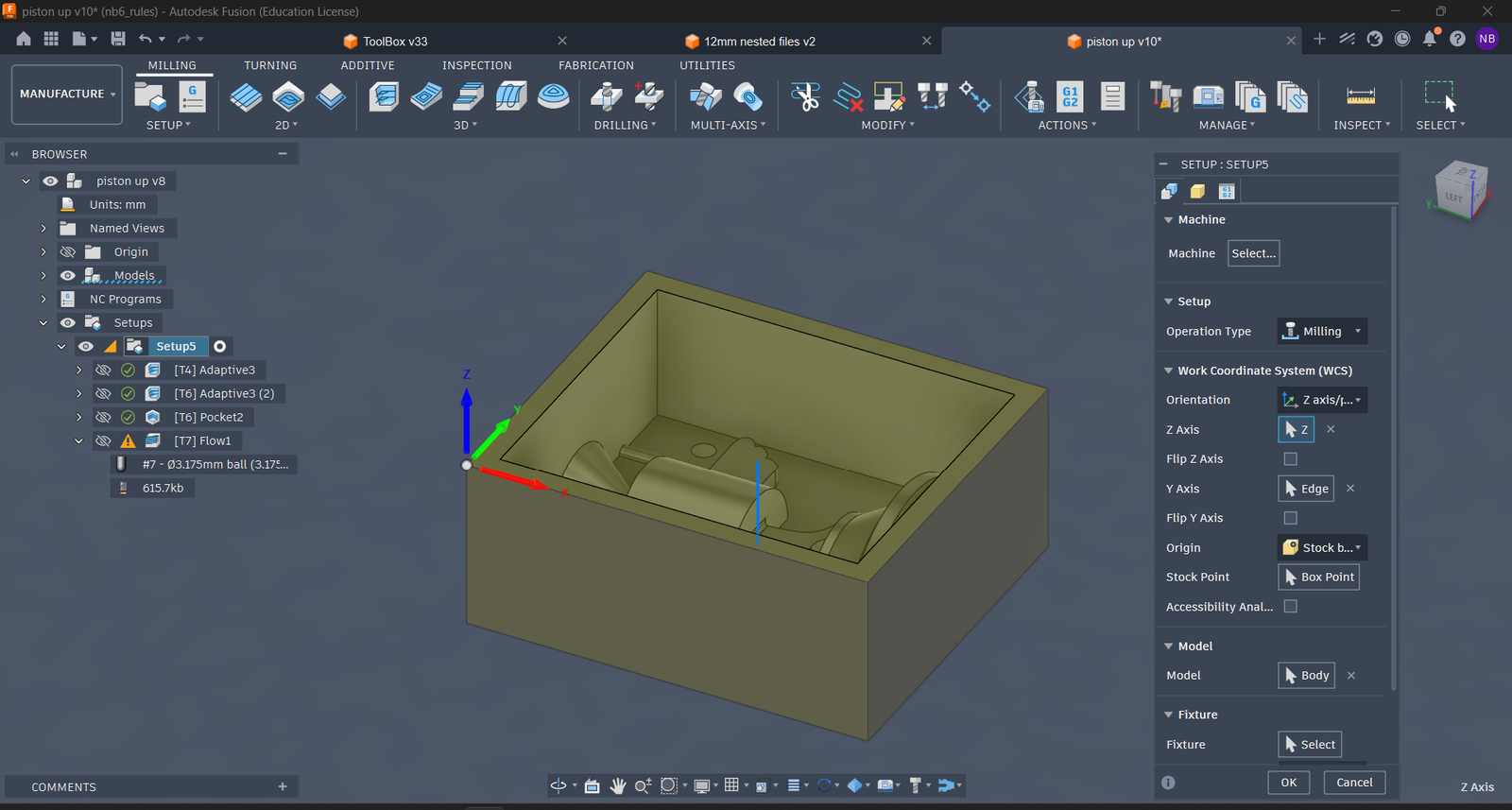 fusion cam setup