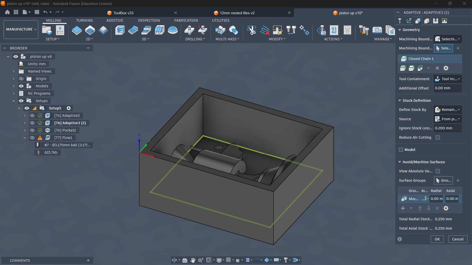 fusion cam setup