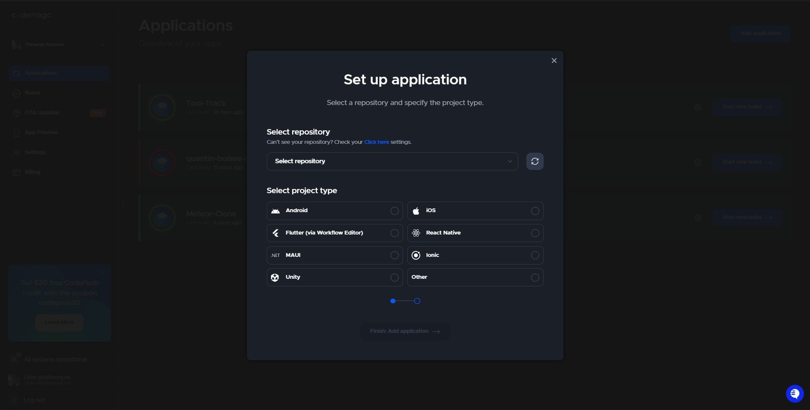 codemagic build