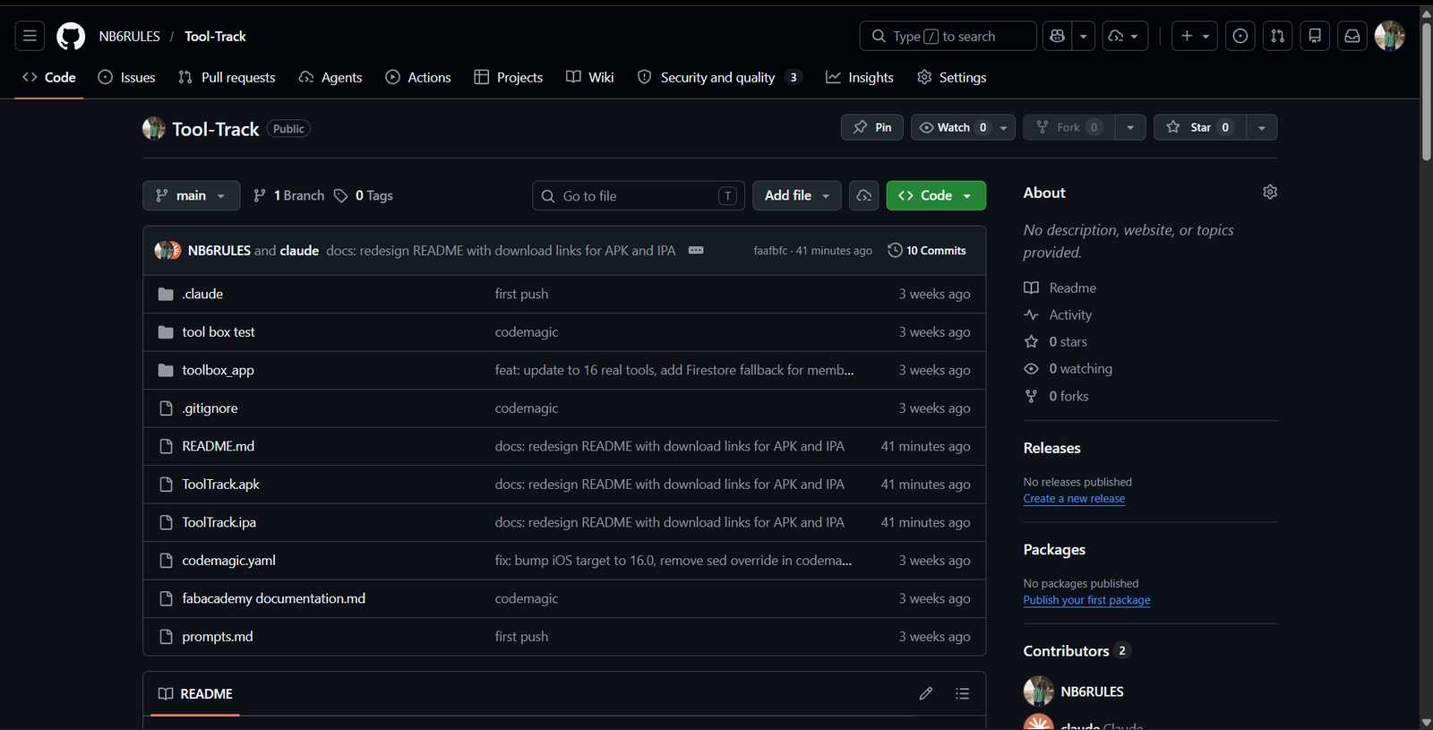 github repository