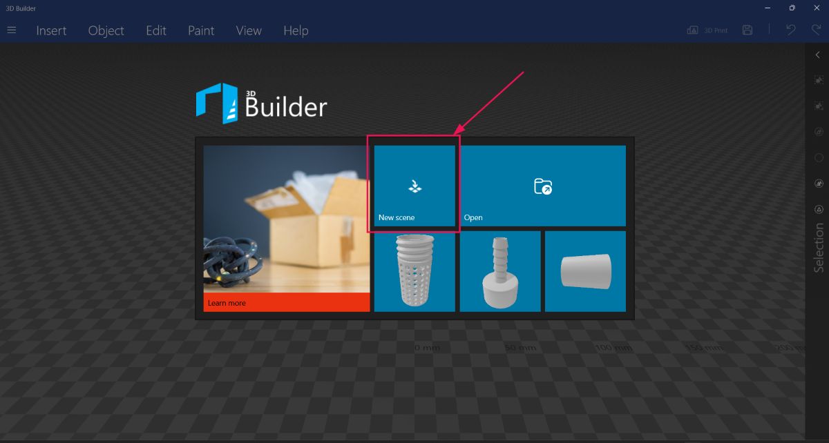 3D Builder Opening