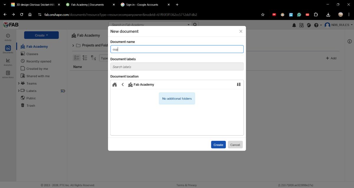 Creating New Document