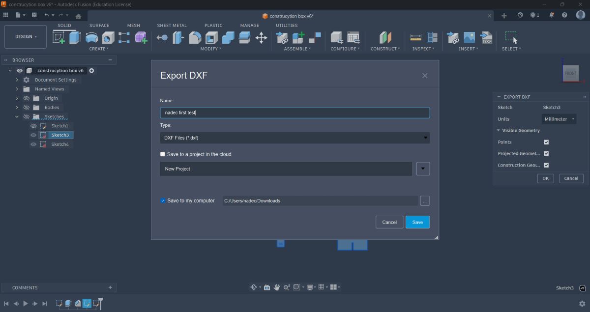 Construction Kit exporting 3