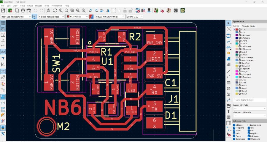 ATtiny412 PCB