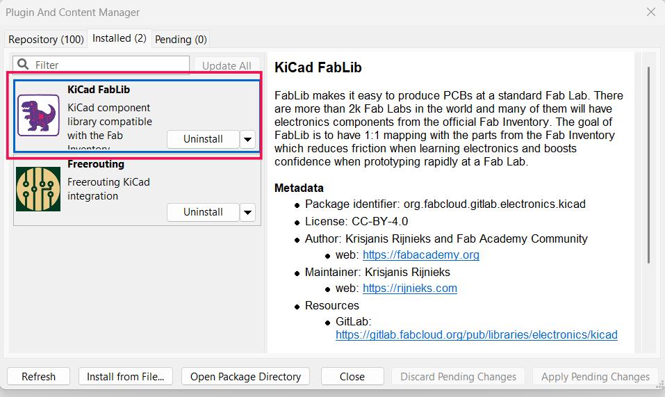 KiCad Fab Library Plugin